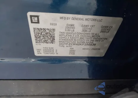 2019 Cadillac Xt4 Premium Luxury из США, поврежденный, VIN 1GYFZCR42KF196539